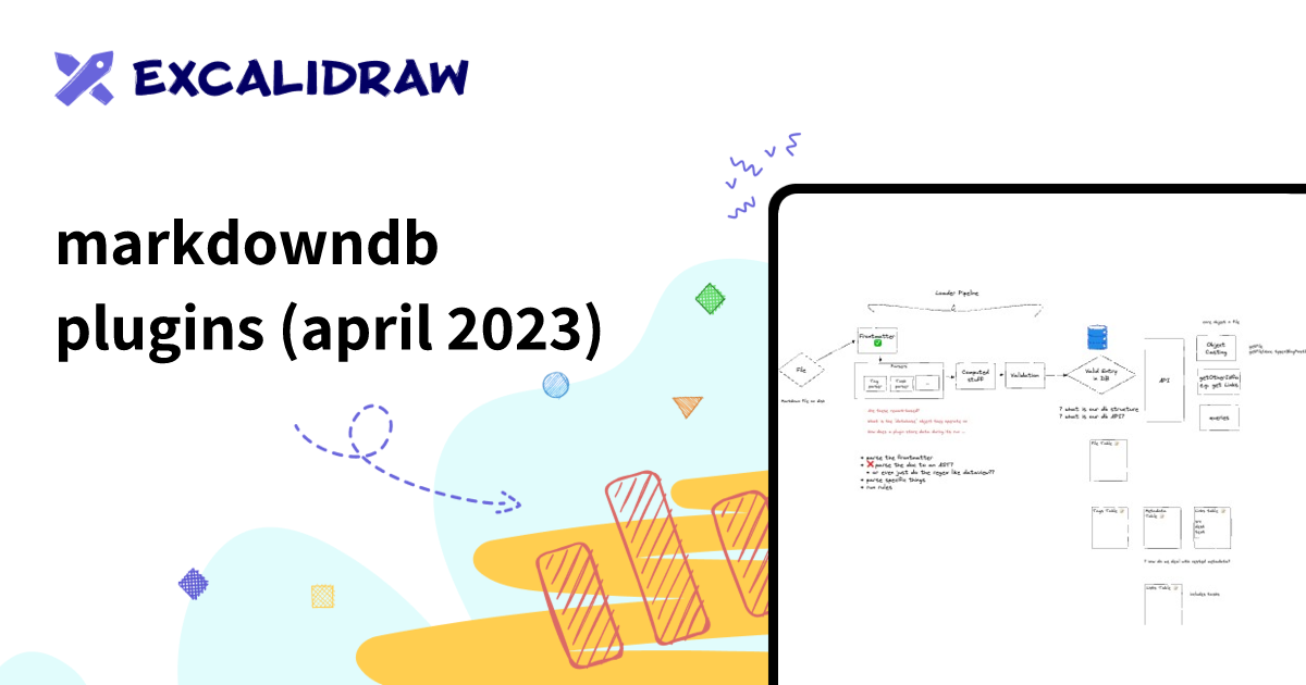 markdowndb plugins (april 2023) | Excalidraw+